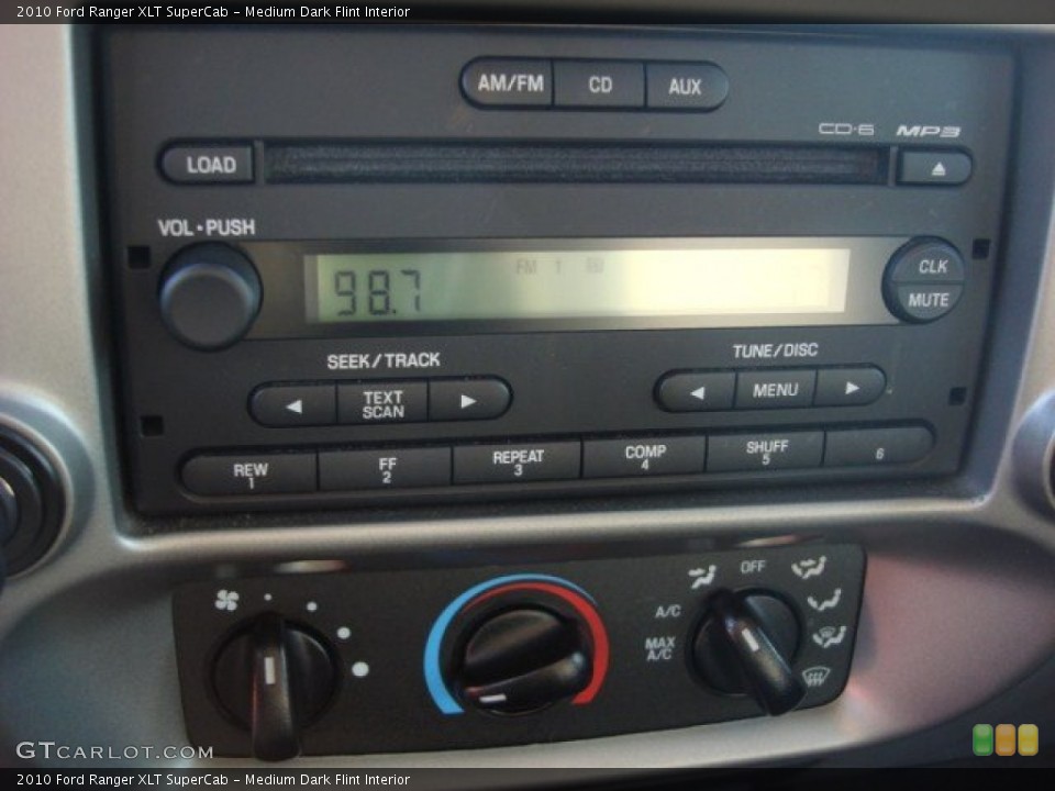 Medium Dark Flint Interior Audio System for the 2010 Ford Ranger XLT SuperCab #53350912