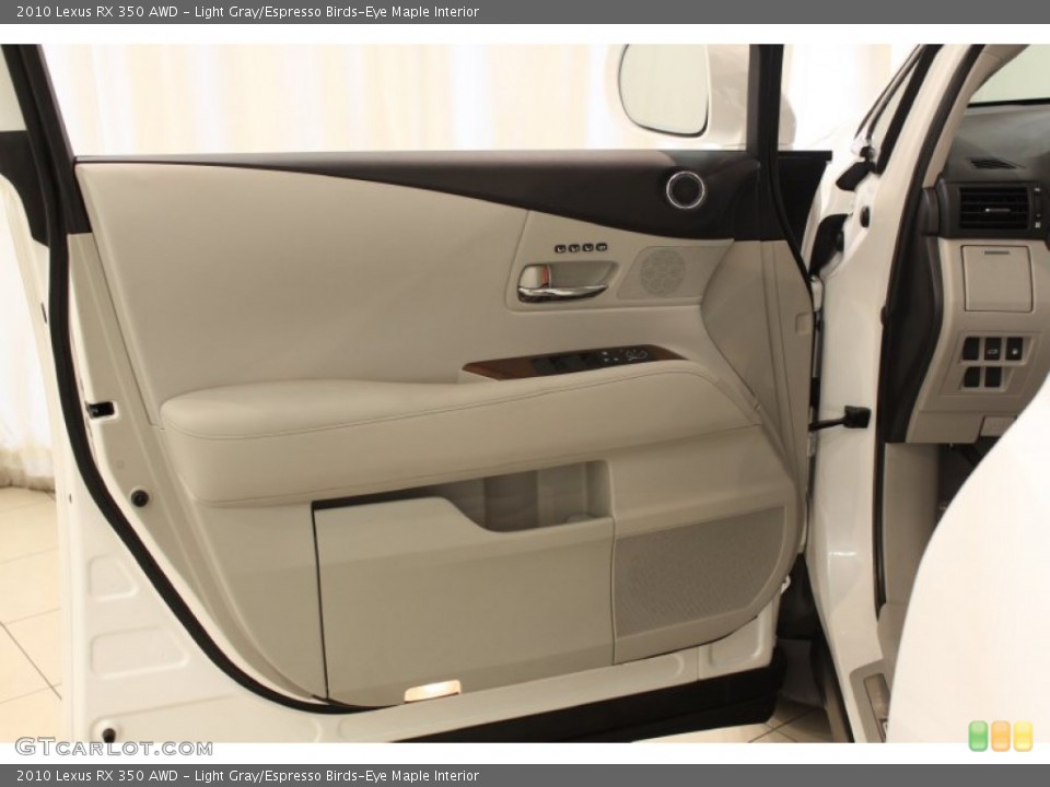 Light Gray/Espresso Birds-Eye Maple Interior Door Panel for the 2010 Lexus RX 350 AWD #53352052