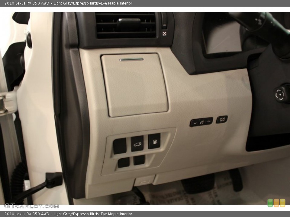 Light Gray/Espresso Birds-Eye Maple Interior Controls for the 2010 Lexus RX 350 AWD #53352112