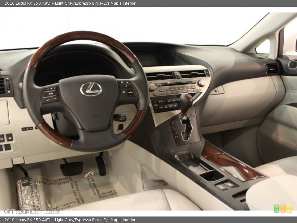 Light Gray/Espresso Birds-Eye Maple Interior Dashboard for the 2010 Lexus RX 350 AWD #53352154