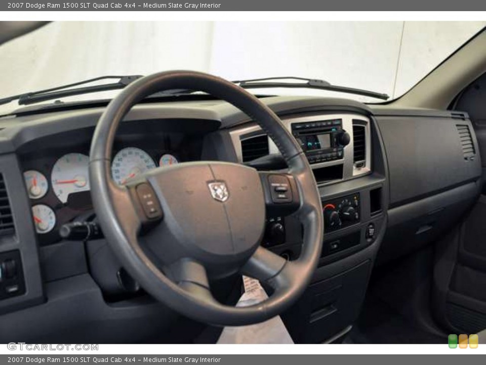 Medium Slate Gray Interior Steering Wheel for the 2007 Dodge Ram 1500 SLT Quad Cab 4x4 #53352196