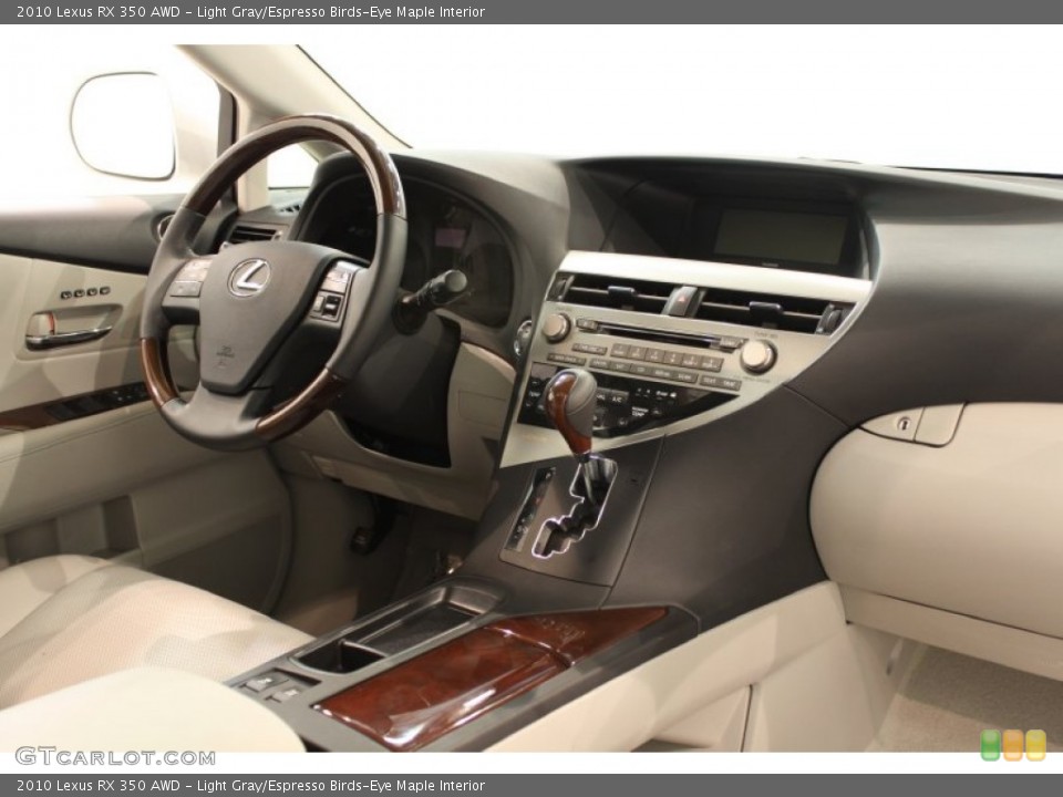 Light Gray/Espresso Birds-Eye Maple Interior Dashboard for the 2010 Lexus RX 350 AWD #53352289