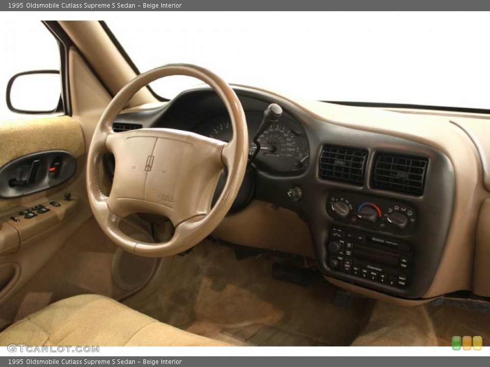 Beige Interior Dashboard for the 1995 Oldsmobile Cutlass Supreme S Sedan #53352994