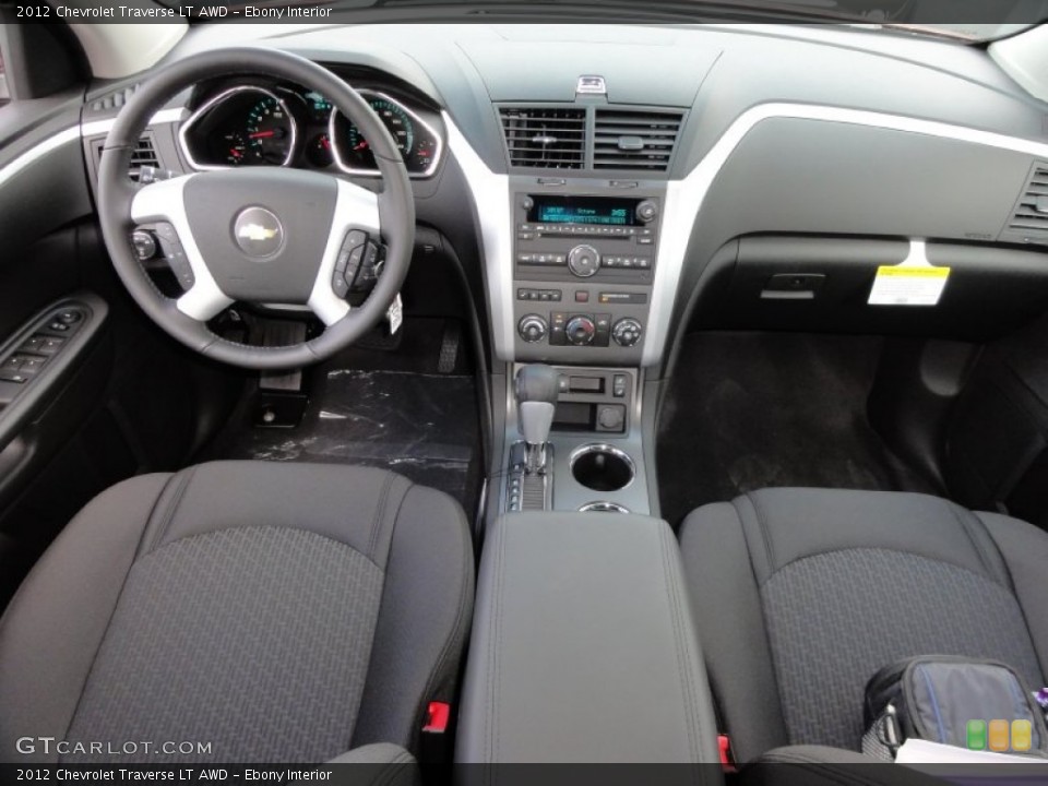 Ebony Interior Dashboard for the 2012 Chevrolet Traverse LT AWD #53353585