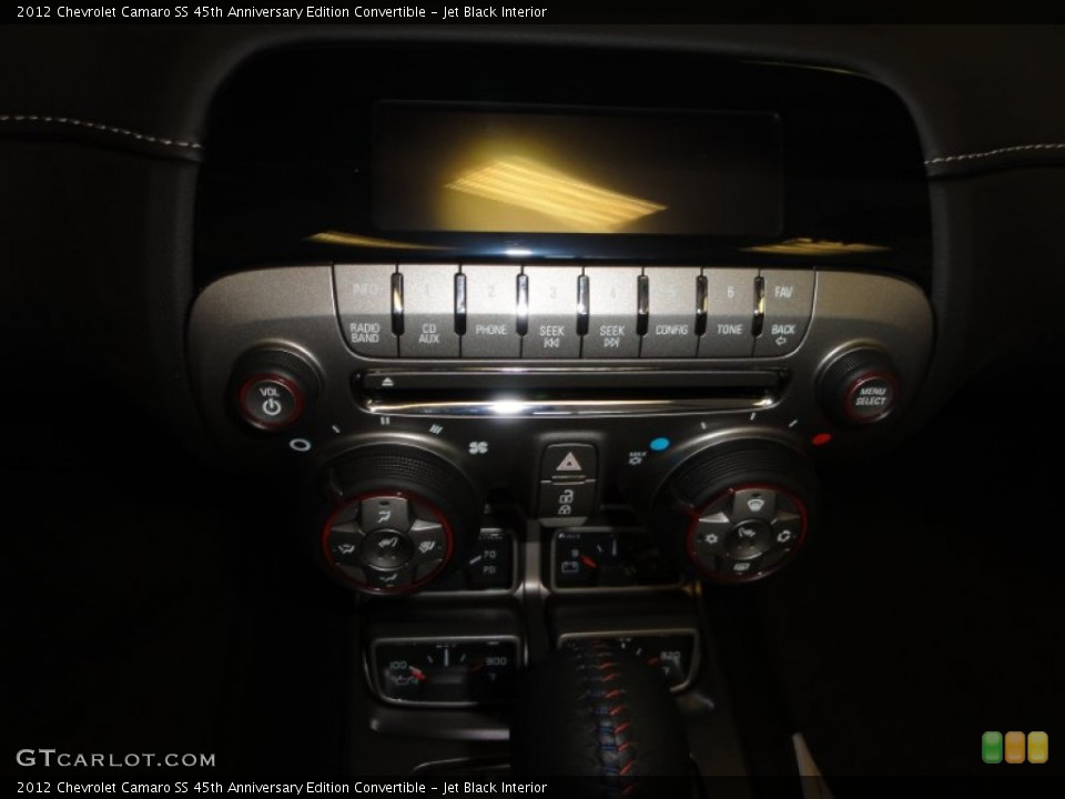 Jet Black Interior Controls for the 2012 Chevrolet Camaro SS 45th Anniversary Edition Convertible #53354239