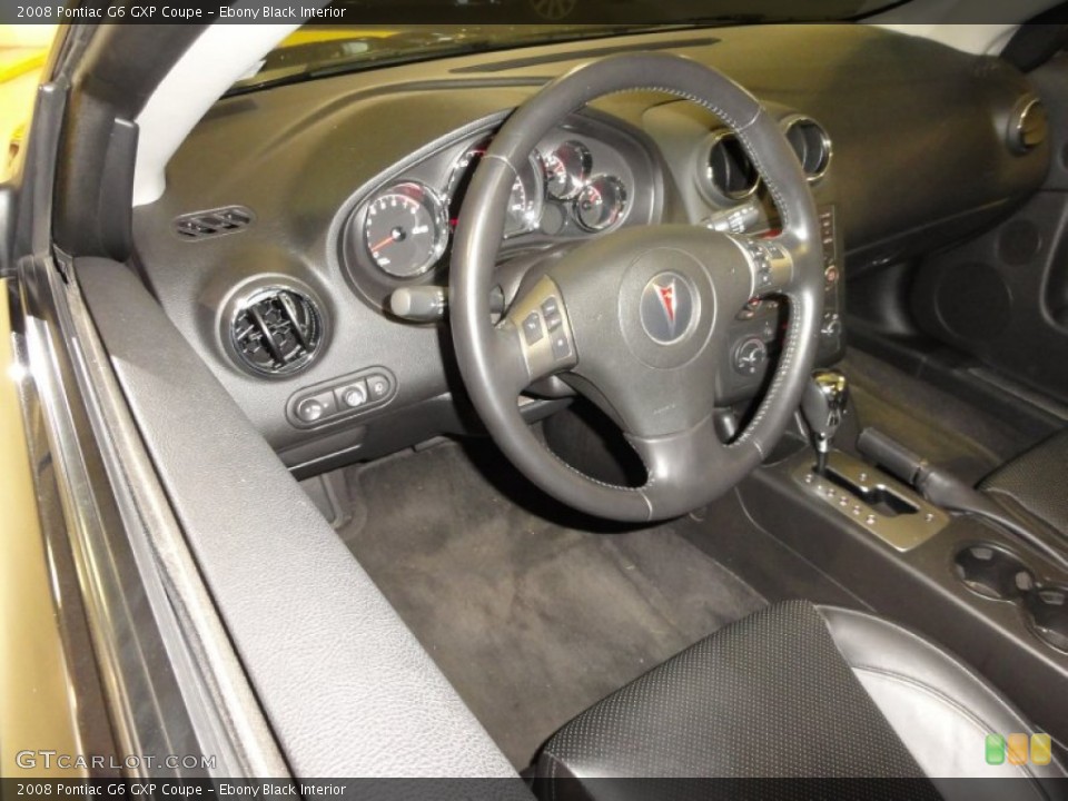 Ebony Black Interior Steering Wheel for the 2008 Pontiac G6 GXP Coupe #53354389