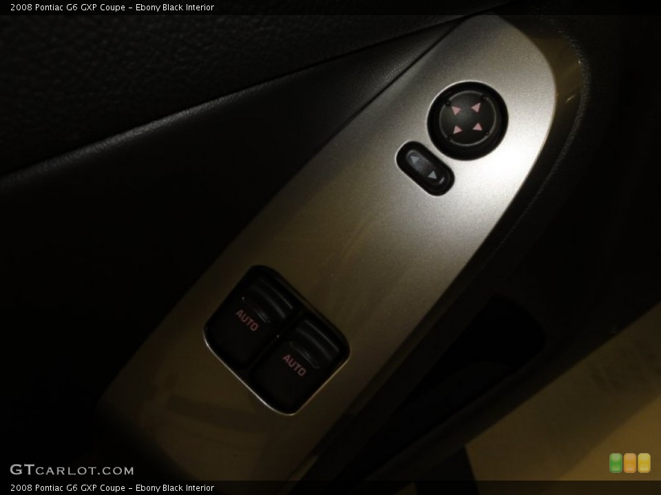 Ebony Black Interior Controls for the 2008 Pontiac G6 GXP Coupe #53354412