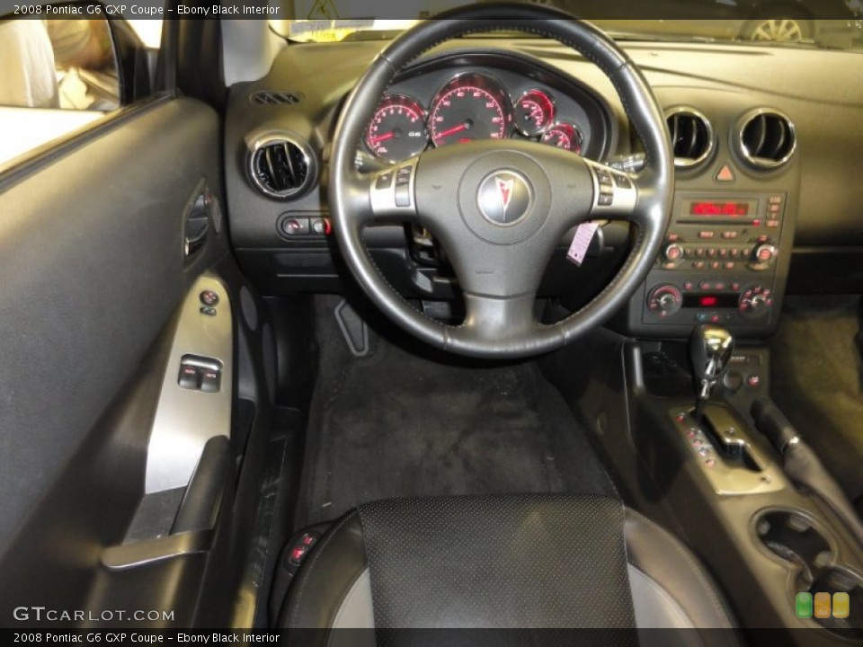 Ebony Black Interior Dashboard for the 2008 Pontiac G6 GXP Coupe #53354548