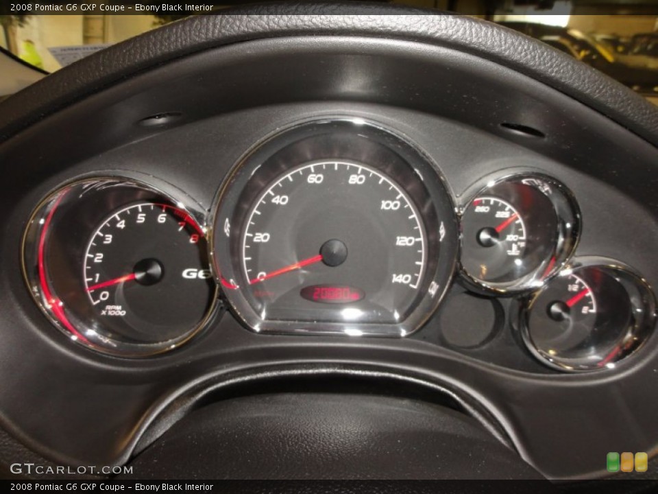 Ebony Black Interior Gauges for the 2008 Pontiac G6 GXP Coupe #53354665