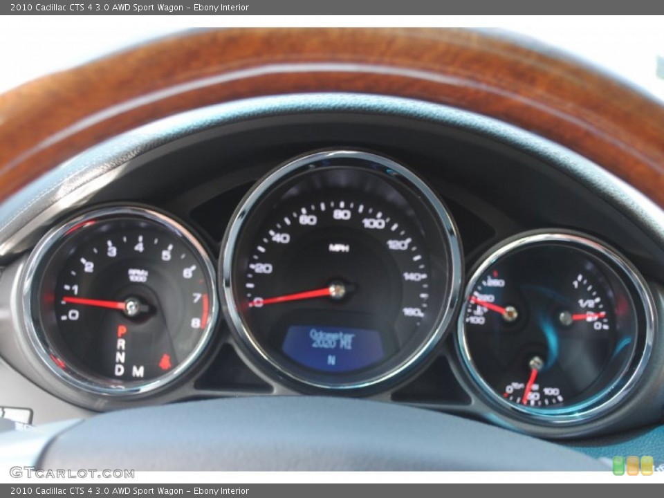 Ebony Interior Gauges for the 2010 Cadillac CTS 4 3.0 AWD Sport Wagon #53355805