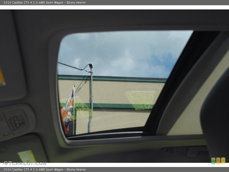 Ebony Interior Sunroof for the 2010 Cadillac CTS 4 3.0 AWD Sport Wagon #53355865