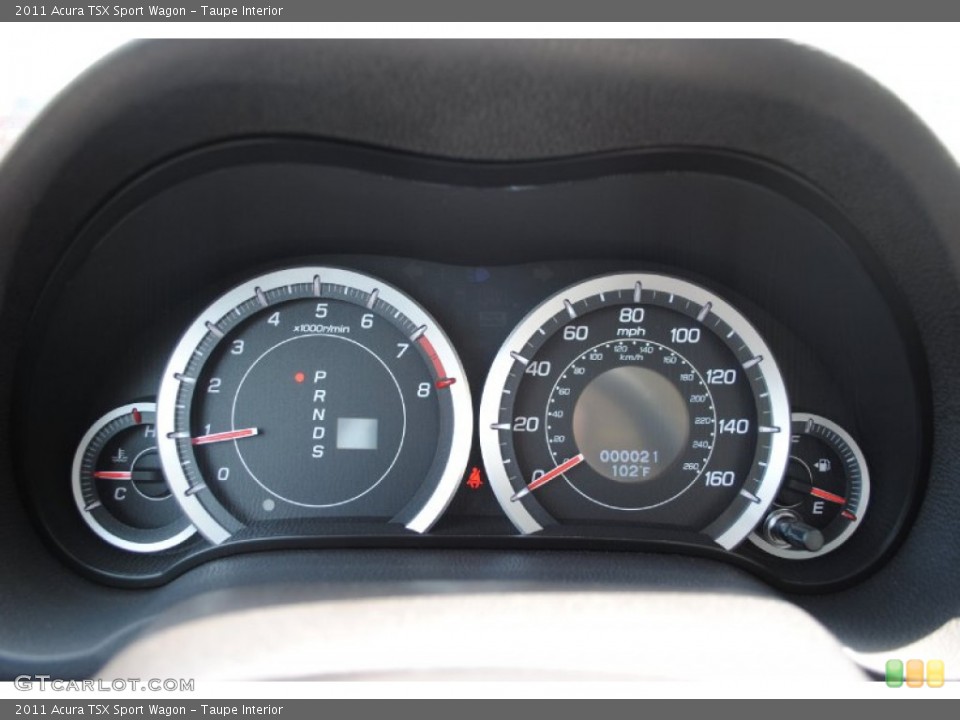 Taupe Interior Gauges for the 2011 Acura TSX Sport Wagon #53356303