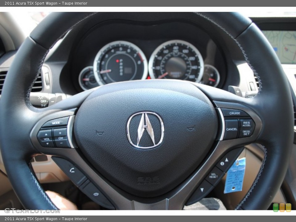 Taupe Interior Steering Wheel for the 2011 Acura TSX Sport Wagon #53356321