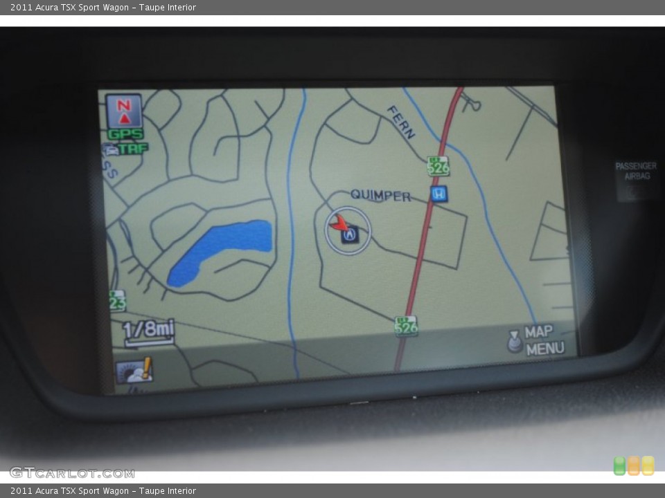 Taupe Interior Navigation for the 2011 Acura TSX Sport Wagon #53356330