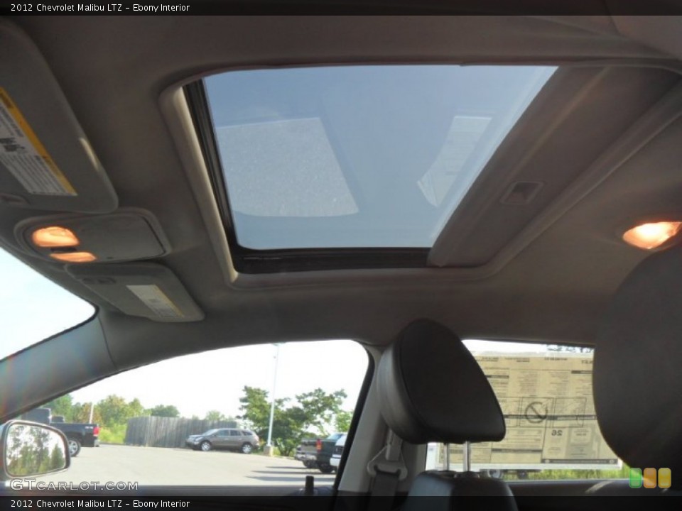 Ebony Interior Sunroof for the 2012 Chevrolet Malibu LTZ #53356882