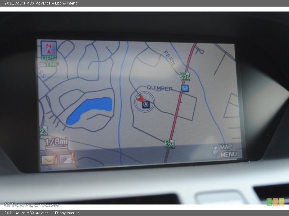 Ebony Interior Navigation for the 2011 Acura MDX Advance #53356996