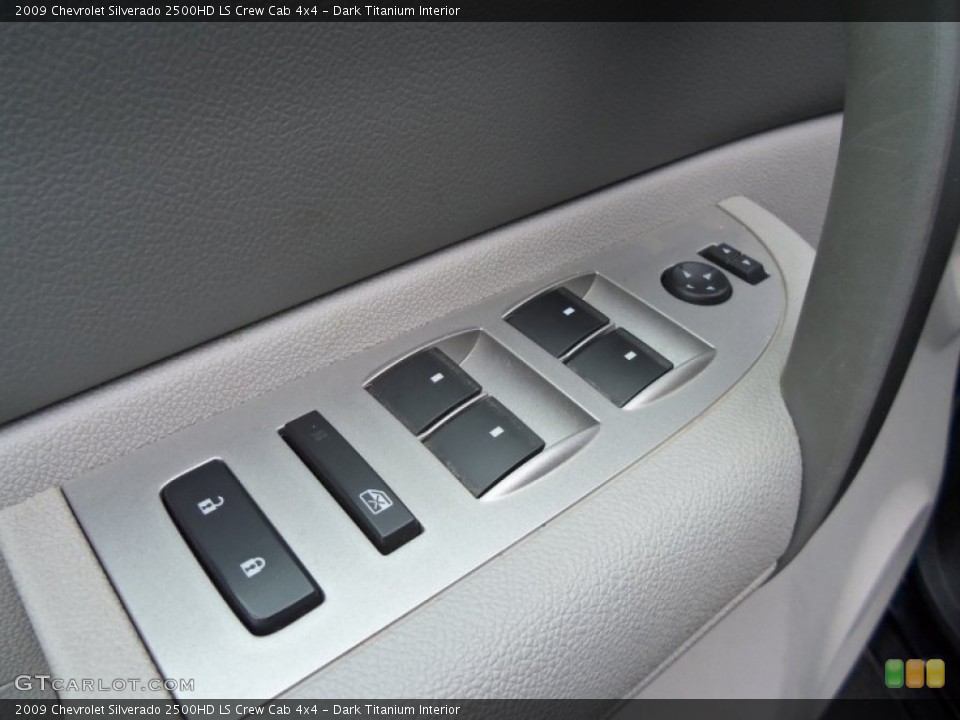 Dark Titanium Interior Controls for the 2009 Chevrolet Silverado 2500HD LS Crew Cab 4x4 #53357350