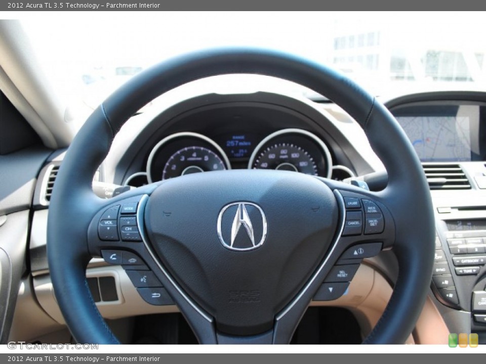 Parchment Interior Steering Wheel for the 2012 Acura TL 3.5 Technology #53357647