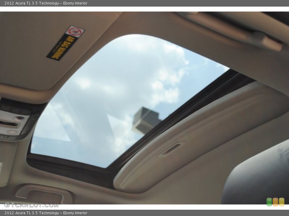 Ebony Interior Sunroof for the 2012 Acura TL 3.5 Technology #53357841