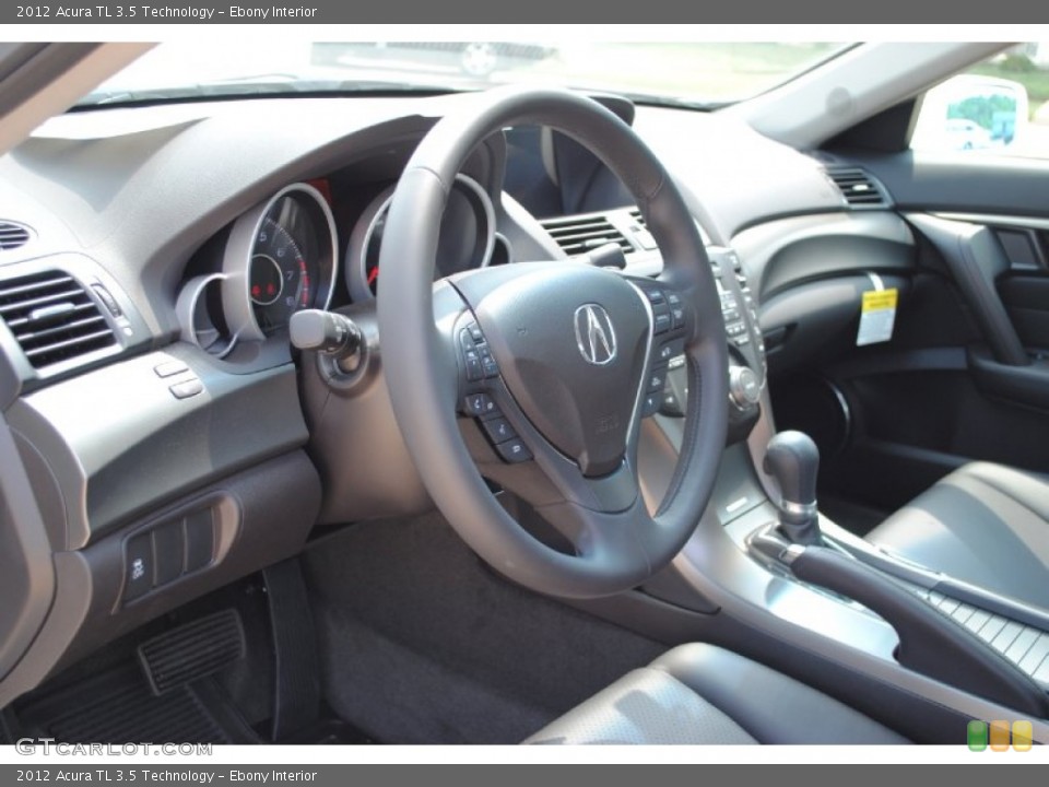 Ebony Interior Steering Wheel for the 2012 Acura TL 3.5 Technology #53357854