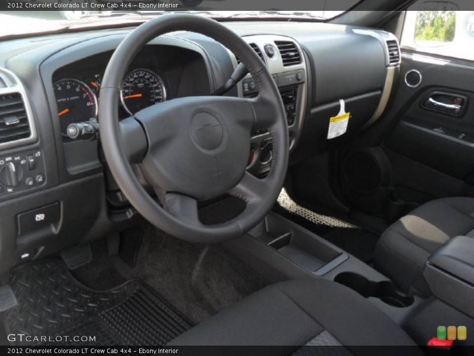 Ebony Interior Prime Interior for the 2012 Chevrolet Colorado LT Crew Cab 4x4 #53358304