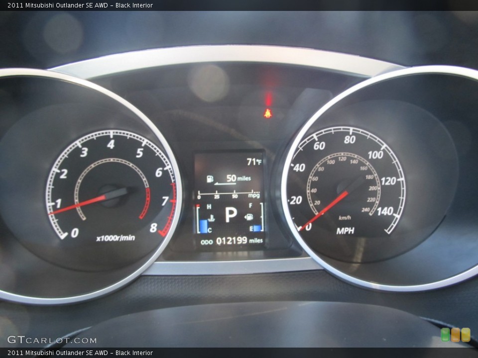 Black Interior Gauges for the 2011 Mitsubishi Outlander SE AWD #53365166