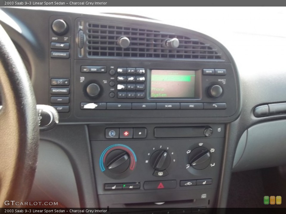 Charcoal Grey Interior Controls for the 2003 Saab 9-3 Linear Sport Sedan #53366144