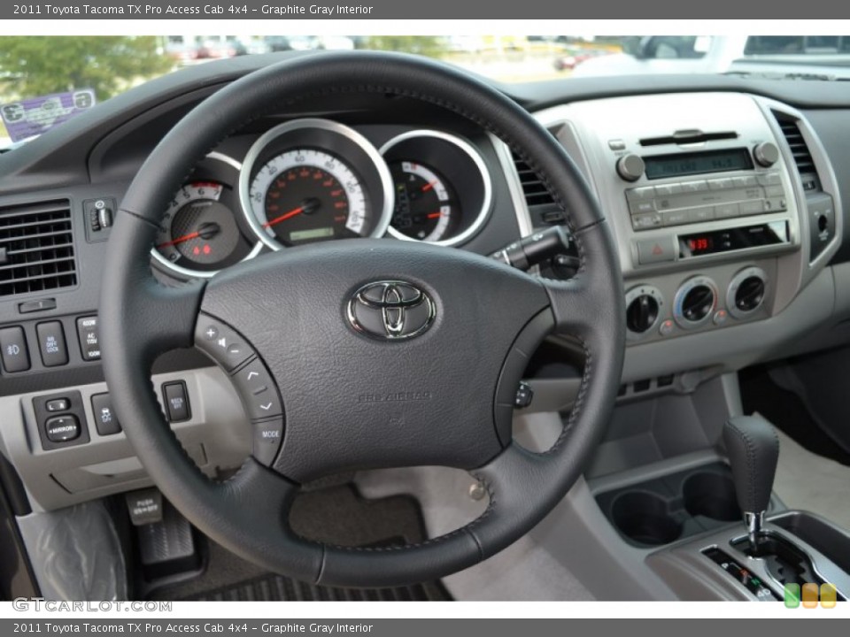 Graphite Gray Interior Steering Wheel for the 2011 Toyota Tacoma TX Pro Access Cab 4x4 #53366813