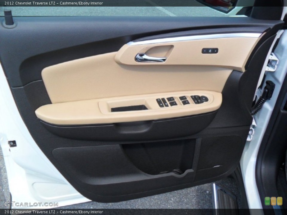 Cashmere/Ebony Interior Door Panel for the 2012 Chevrolet Traverse LTZ #53369123