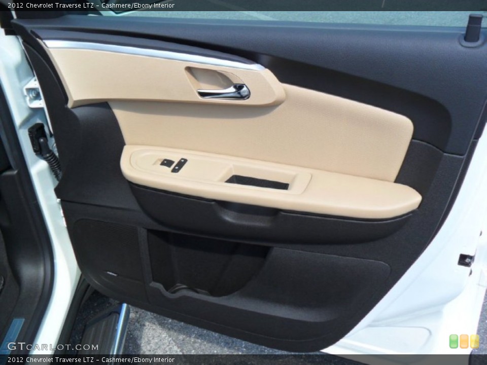 Cashmere/Ebony Interior Door Panel for the 2012 Chevrolet Traverse LTZ #53369348