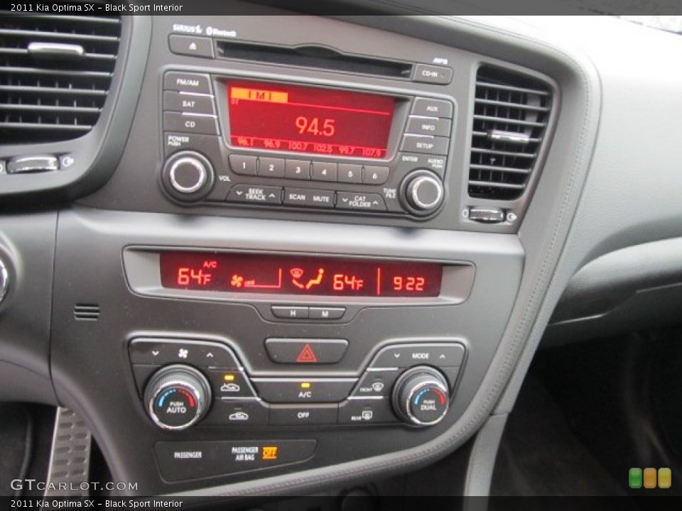 Black Sport Interior Controls for the 2011 Kia Optima SX #53369360