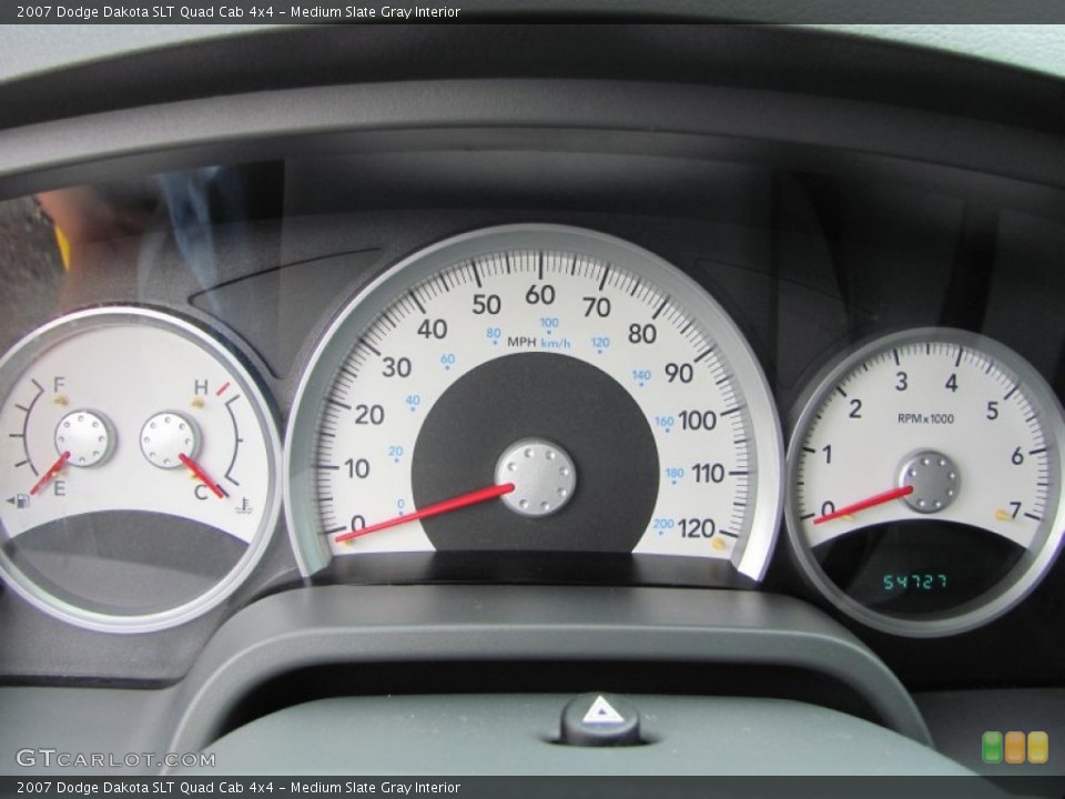 Medium Slate Gray Interior Gauges for the 2007 Dodge Dakota SLT Quad Cab 4x4 #53369600