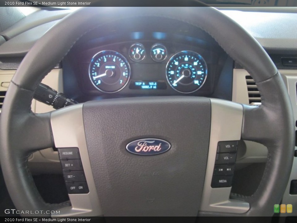 Medium Light Stone Interior Steering Wheel for the 2010 Ford Flex SE #53370350