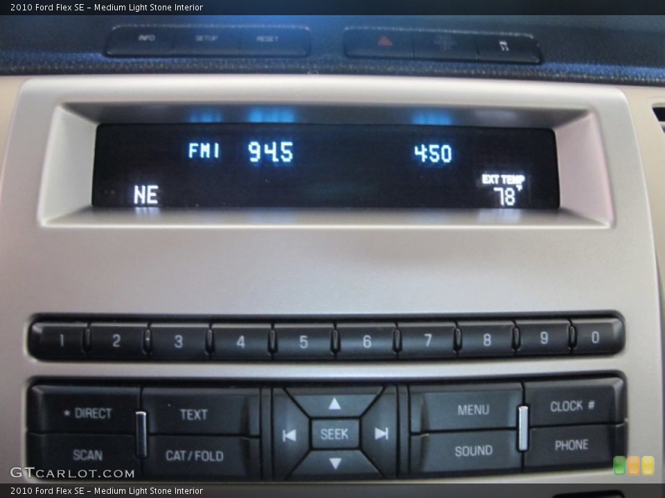 Medium Light Stone Interior Audio System for the 2010 Ford Flex SE #53370380