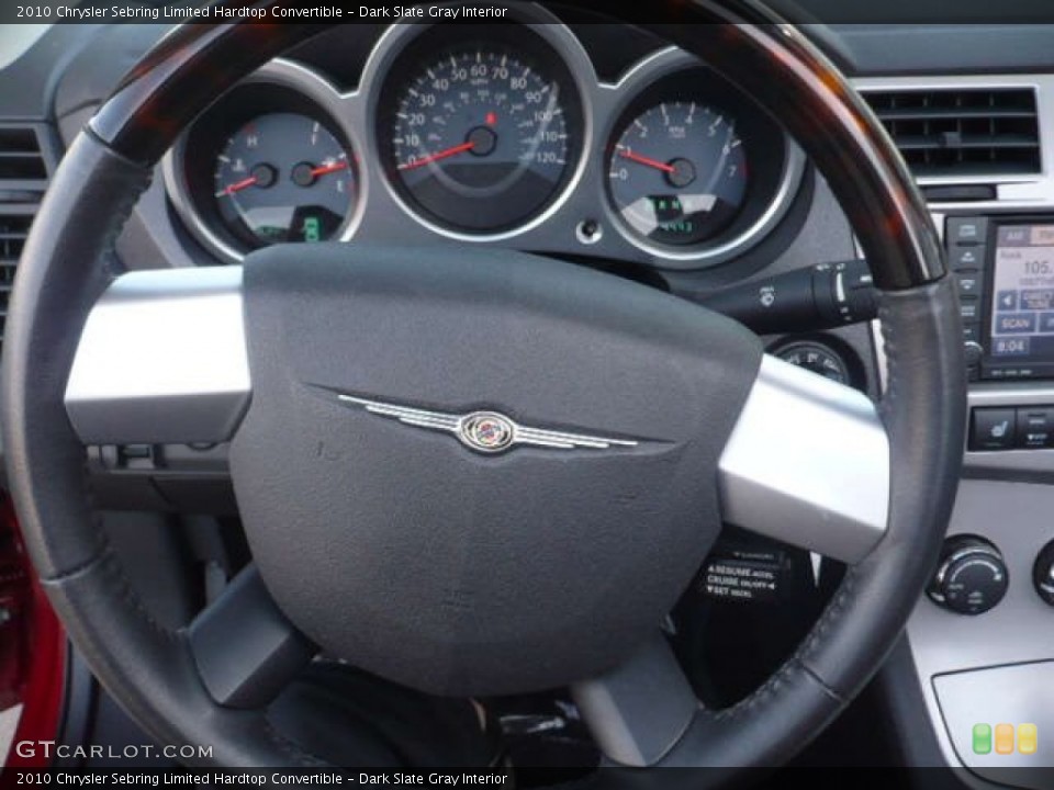 Dark Slate Gray Interior Steering Wheel for the 2010 Chrysler Sebring Limited Hardtop Convertible #53370680