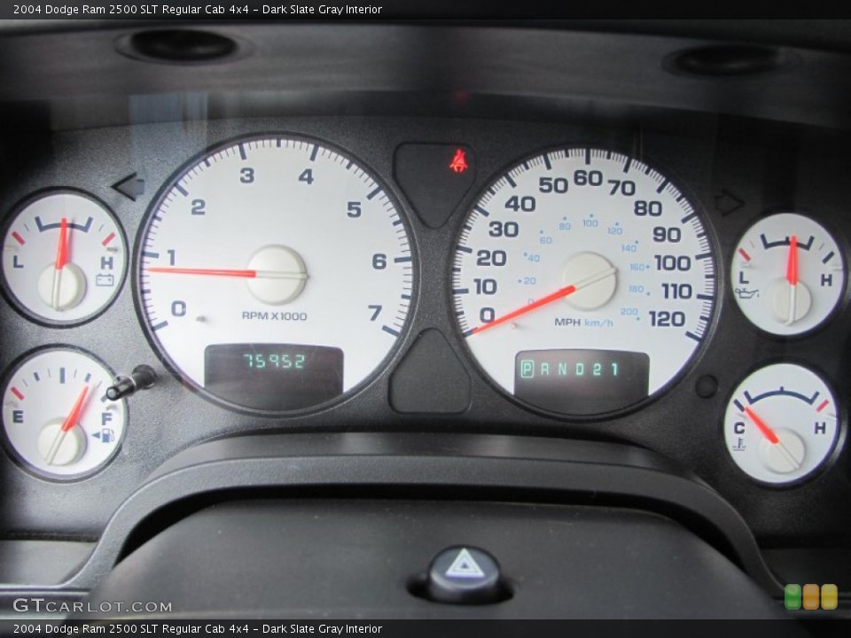 Dark Slate Gray Interior Gauges for the 2004 Dodge Ram 2500 SLT Regular Cab 4x4 #53371667