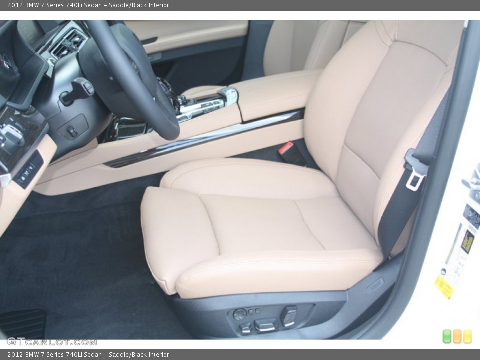 Saddle/Black Interior Photo for the 2012 BMW 7 Series 740Li Sedan #53371991