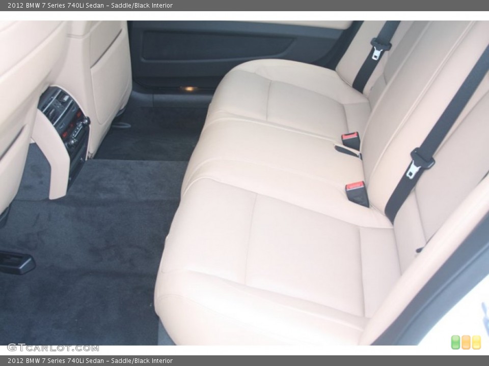Saddle/Black Interior Photo for the 2012 BMW 7 Series 740Li Sedan #53372006