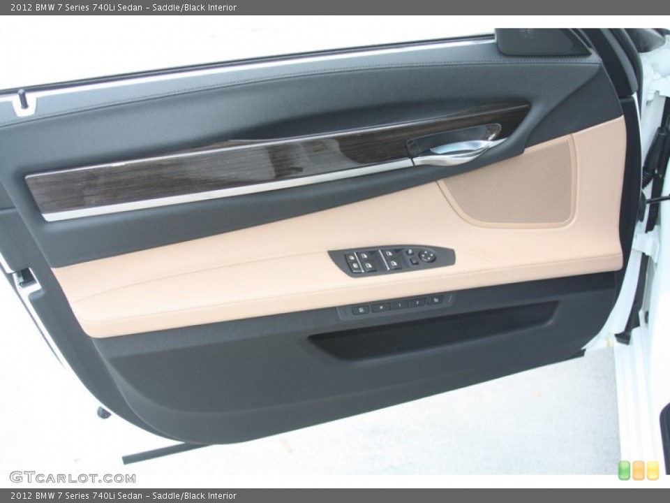 Saddle/Black Interior Door Panel for the 2012 BMW 7 Series 740Li Sedan #53372102