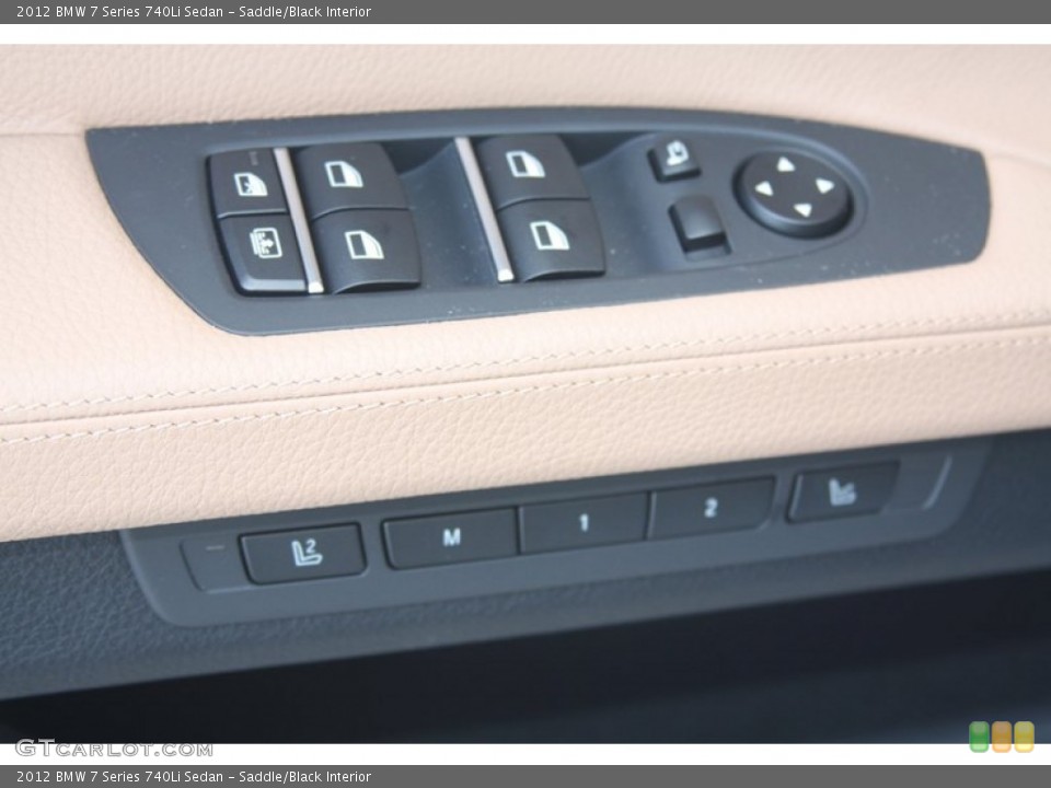Saddle/Black Interior Controls for the 2012 BMW 7 Series 740Li Sedan #53372117