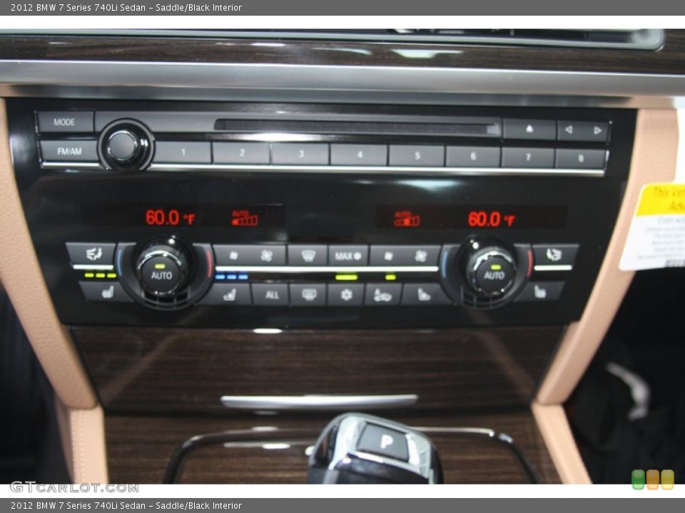 Saddle/Black Interior Controls for the 2012 BMW 7 Series 740Li Sedan #53372138