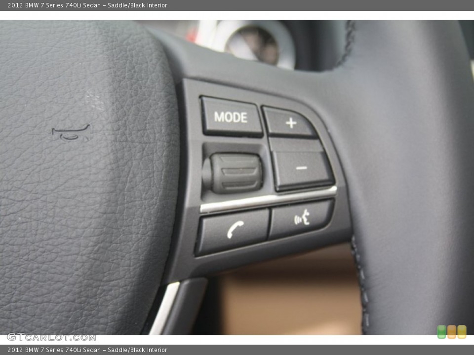 Saddle/Black Interior Controls for the 2012 BMW 7 Series 740Li Sedan #53372216