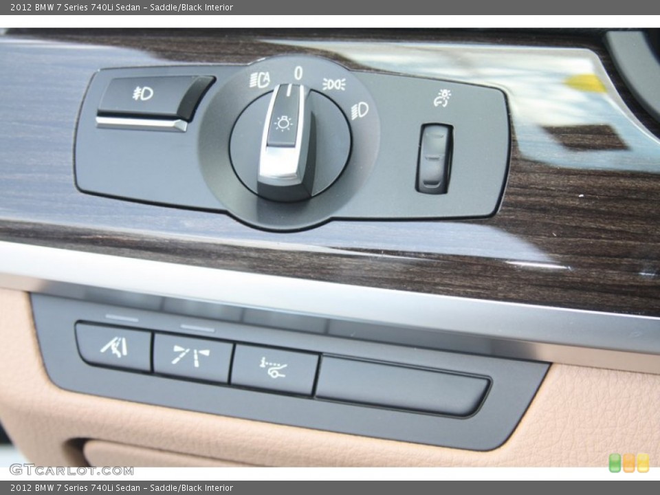 Saddle/Black Interior Controls for the 2012 BMW 7 Series 740Li Sedan #53372252