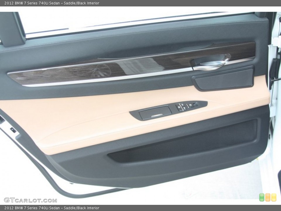 Saddle/Black Interior Door Panel for the 2012 BMW 7 Series 740Li Sedan #53372267