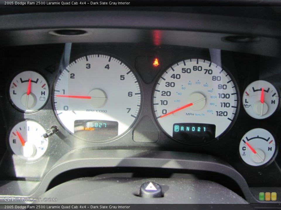 Dark Slate Gray Interior Gauges for the 2005 Dodge Ram 2500 Laramie Quad Cab 4x4 #53373230