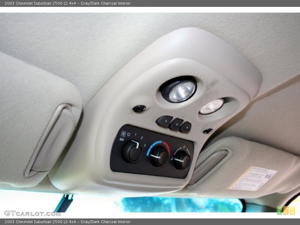 Gray/Dark Charcoal Interior Controls for the 2003 Chevrolet Suburban 2500 LS 4x4 #53375642