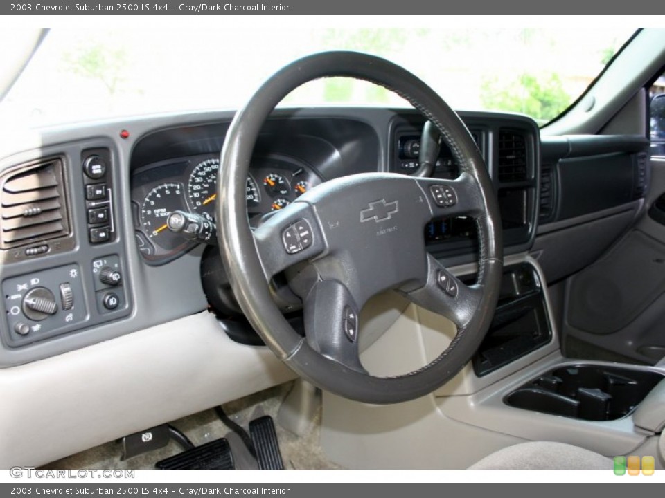 Gray/Dark Charcoal Interior Steering Wheel for the 2003 Chevrolet Suburban 2500 LS 4x4 #53375765