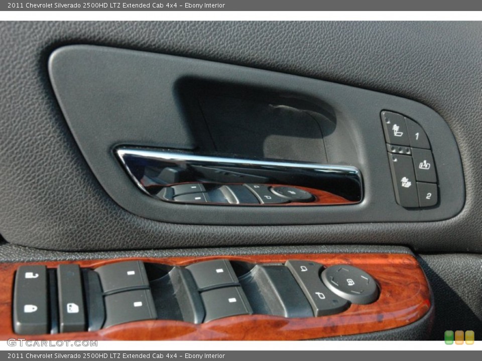 Ebony Interior Controls for the 2011 Chevrolet Silverado 2500HD LTZ Extended Cab 4x4 #53375831