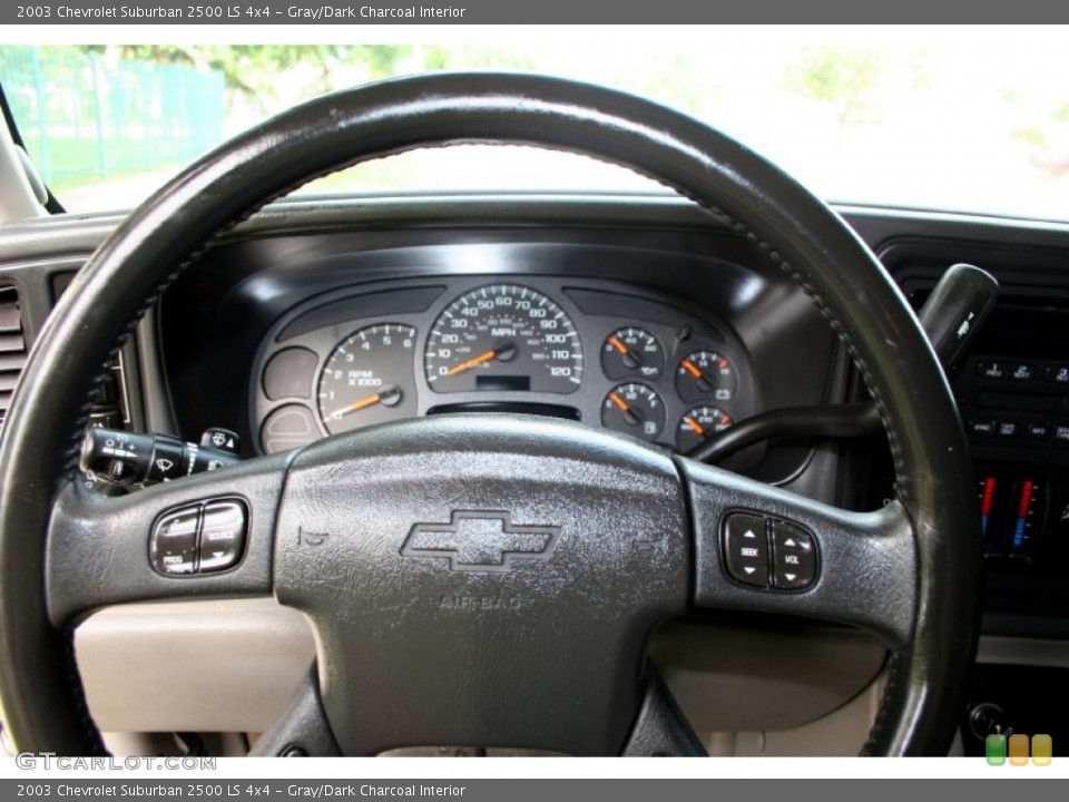 Gray/Dark Charcoal Interior Steering Wheel for the 2003 Chevrolet Suburban 2500 LS 4x4 #53375888