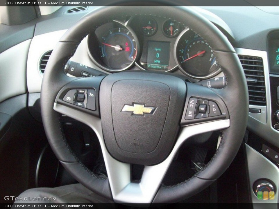 Medium Titanium Interior Steering Wheel for the 2012 Chevrolet Cruze LT #53376509